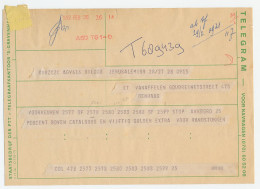 Telegram Jeruzalem - Amsterdam 1972 - Unclassified