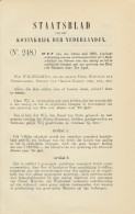 Staatsblad 1908 : Spoorlijn Erm - Emmen - Ter Apel - Documenti Storici