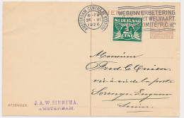 Briefkaart G. 198 / Bijfrankering Amsterdam - Zwitserland 1926 - Postwaardestukken