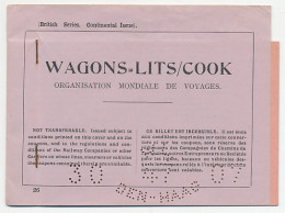 Treinbiljet Den Haag - London 1947 Wagons - Lits / Cook - Otros & Sin Clasificación