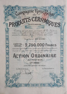 Compagnie Russo-Belge De Produits Céramiques - Bruxelles - 1898 !! - Autres & Non Classés