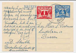 Briefkaart G. 283 / Bijfrankering Amstelveen - Bussum 1946 - Postwaardestukken
