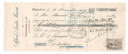 Lettre De Change   Alfred ,Andre Murat  PERIGUEUX 1909 Pour Sourzac  Bilhac Corrèze  (1761) - Lettres De Change