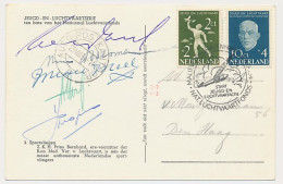 FDC / 1e Dag Em. Nationaal Luchtvaartfonds 1954 -Autopostkantoor - Unclassified