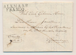 Dampengeest Limmen - ALKMAAR FRANCO - S Gravenhage 1818 - ...-1852 Prephilately