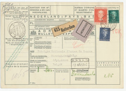 Em. En Face Pakketkaart Rotterdam - Belgie 1953 - Ohne Zuordnung