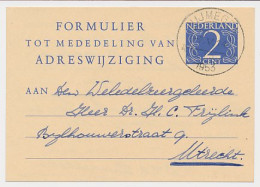Verhuiskaart G. 22 Nijmegen - Utrecht 1953 - Ganzsachen