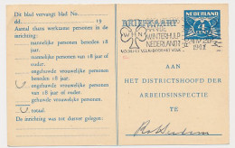 Arbeidslijst G. 18 Locaal Te Rotterdam 1941 - Entiers Postaux