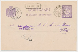 Trein Haltestempel Kampen 1885 - Storia Postale