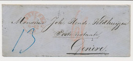 Amsterdam - Geneve Zwitserland 1864 - Poste Restante - ...-1852 Prephilately