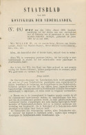 Staatsblad 1888 : Paketvaart Ned. Indischen Archipel - Documenti Storici
