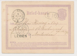 Trein Haltestempel Leiden 1872 - Covers & Documents