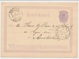 Briefkaart G. 4 Zwolle - Amsterdam 1874 - Material Postal