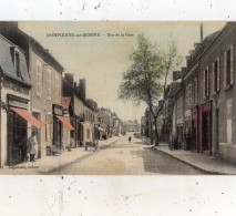 DOMPIERRE-SUR-BESBRE RUE DE LA GARE ( CARTE TOILEE ET COLORISEE ) - Other & Unclassified