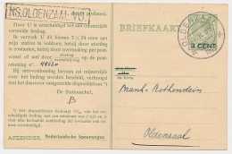 Spoorwegbriefkaart G. PNS216 G - Locaal Te Oldenzaal 1929 - Entiers Postaux