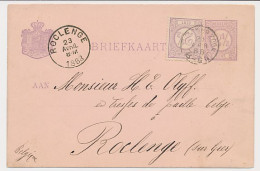 Briefkaart G. 23 / Bijfrankering Bergen Op Zoom - Belgie 1883 - Ganzsachen