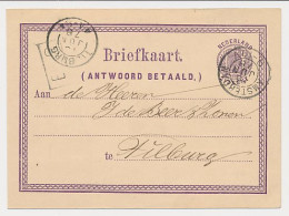 Briefkaart G. 2 V-krt. Amsterdam - Tilburg 1878 - Postal Stationery