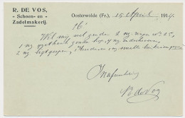 Firma Briefkaart Oosterwolde 1914 - Schoen- Zadelmakerij - Unclassified