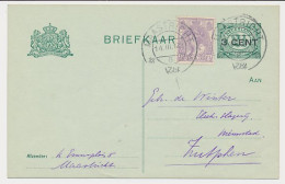 Briefkaart G. 96 A I / Bijfrankering Maastricht 1921 (Kopstaand) - Postwaardestukken