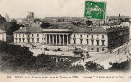 - 37 - TOURS. - Le Palais De Justice Vu De La Terrasse De L'Hôtel "Métropol" Et Partie Ouest De La Ville - Scan Verso - - Tours