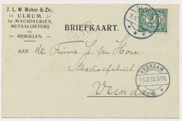 Firma Briefkaart Ulrum 1912 - Metaalgieterij - Rijwielen - Unclassified