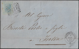 Italie 1867 Y&T 23. 20 C Victor-Emmanuel II, Lettre De Pontegrande (1776) à Intra, Province De Verbano-Cusio-Ossola - Marcofilie