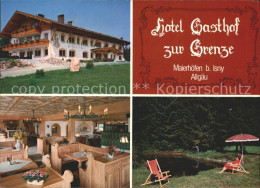 72226005 Maierhoefen Allgaeu Hotel Gasthof Zur Grenze Garten Teich Maierhoefen - Sonstige & Ohne Zuordnung