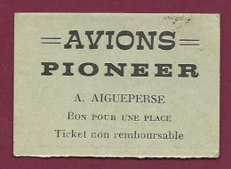 170524 - Bon Pour Une Place AVIONS PIONEER A AIGUEPERSE - Aviation - Manège Carousel ? - Europa