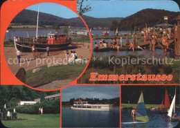 72225945 Schieder Emmerstausee Ausflugsdampfer Windsurfen Badesteg Schieder - Autres & Non Classés