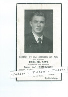 CORNEEL SEYS ECHTG JEANNE VAN HERTBRUGGEN ° ANTWERPEN 1912 + 1944 DRUK LAMBRECHTS - Andachtsbilder