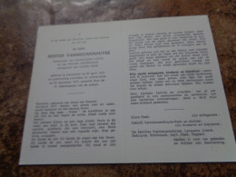 Doodsprentje/Bidprentje NESTOR VANNIEUWENHUYSE Zwevezele 1912-1977 Lichtervelde (Wdr M. Lowie & R. Werbrouck Echtg Haek) - Religione & Esoterismo