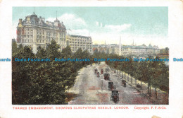 R108426 Thames Embankment Showing Cleopatras Needle. London. 1906 - Autres & Non Classés