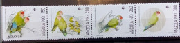 Angola 1992, Parrots, MNH Stamps Strip - Angola