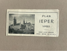 PLAN - IEPER / YPRES - Dienst Voor Toerisme - Druk A. Dejonghe - 55 X 40 Cm. - Andere & Zonder Classificatie