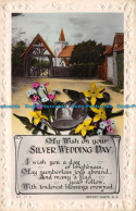 R108453 Greetings. My Wish On Your Silver Wedding Day. Church. Rotary. RP - Wereld