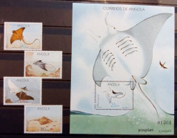 Angola 1992, Rays, MNH S/S And Stamps Set - Angola
