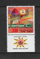 ISRAEL 1970 TRAINS AVEC TAB YVERT N°404 NEUF MNH** - Trains