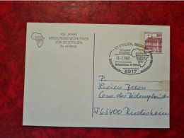 Lettre ALLEMAGNE 1987  CARTE ENTIERT OTTILIEN OBERBAY BENEDIKTINER IN AFRICA 10 JAHRE - Otros & Sin Clasificación