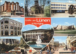 72225478 Luenen Gymnasium Kempf Hochhaus Hauptpost Lange Strasse Luenen - Luenen