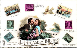 THEMES - LANGUAGE DU TIMBRE -  Carte Postale Ancienne [78667] - Francobolli (rappresentazioni)