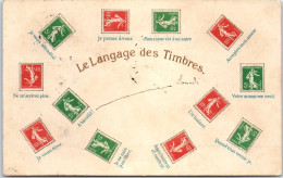 THEMES - LANGUAGE DU TIMBRE -  Carte Postale Ancienne [78668] - Francobolli (rappresentazioni)