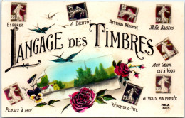 THEMES - LANGUAGE DU TIMBRE -  Carte Postale Ancienne [78670] - Francobolli (rappresentazioni)