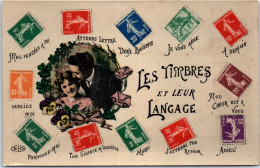 THEMES - LANGUAGE DU TIMBRE -  Carte Postale Ancienne [78652] - Postzegels (afbeeldingen)