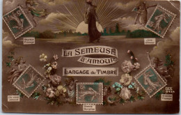 THEMES - LANGUAGE DU TIMBRE -  Carte Postale Ancienne [78654] - Francobolli (rappresentazioni)