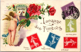 THEMES - LANGUAGE DU TIMBRE -  Carte Postale Ancienne [78647] - Francobolli (rappresentazioni)