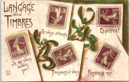 THEMES - LANGUAGE DU TIMBRE -  Carte Postale Ancienne [78645] - Briefmarken (Abbildungen)