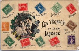 THEMES - LANGUAGE DU TIMBRE -  Carte Postale Ancienne [78643] - Francobolli (rappresentazioni)