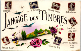 THEMES - LANGUAGE DU TIMBRE -  Carte Postale Ancienne [78640] - Timbres (représentations)