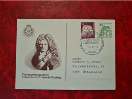 Lettre ALLEMAGNE 1987  CARTE ENTIERT BOUS KLOSTER FESTUNGSBAUMEISTER SEBASTIAN LE PRETRE DE VAUBAN - Otros & Sin Clasificación