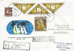 Postzegels > Europa > Litouwen > Aangetekene Brief Met 4 POSTZEGELS (17873) - Litauen
